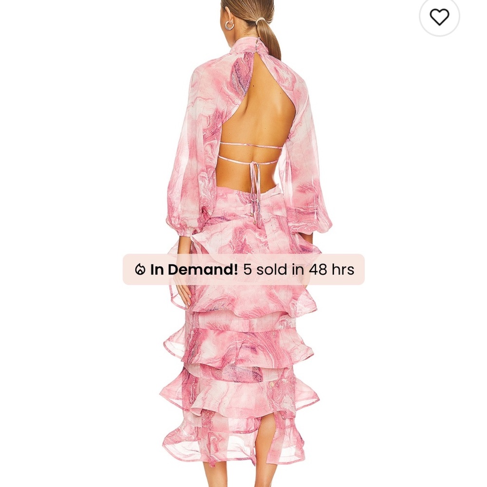 Revolve stunning midi dress, worn time. Online preorder only available.